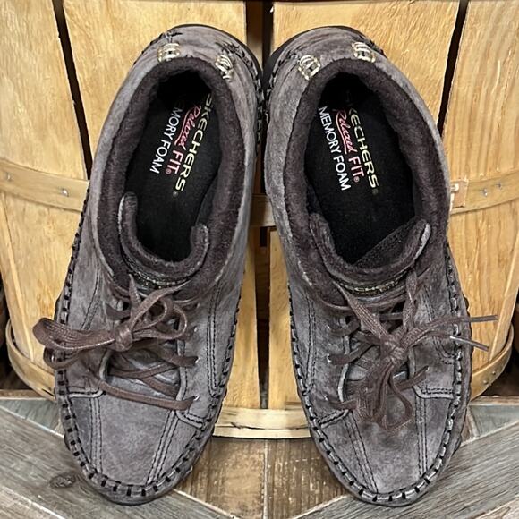 Skechers Bikers Totem Pole Relaxed Fit Brown Suede Chukka Boots Womens US 8 - Picture 8 of 10
